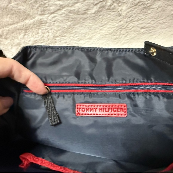 Tommy Hilfiger Black & White Polka Dot Canvas Backpack